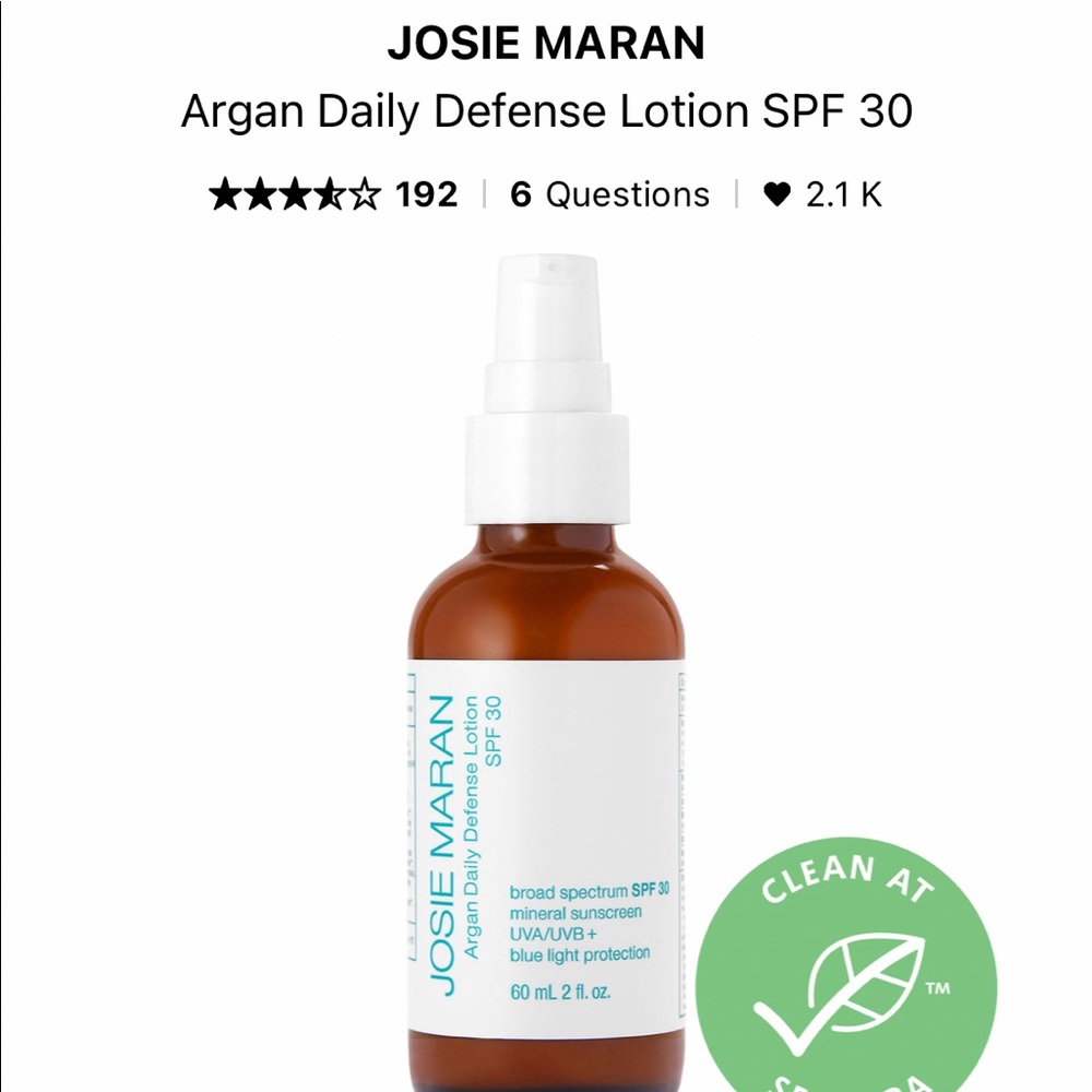 JOSIE MARAN Argan Daily Defense Lotion SPF 30